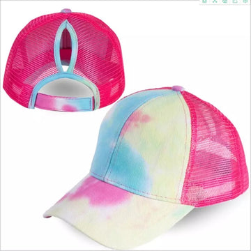 Tie-Dye Acid Wash Adjustable Snap Back Cap
